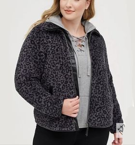 🖤Torrid Zip Up Leopard Print Jacket